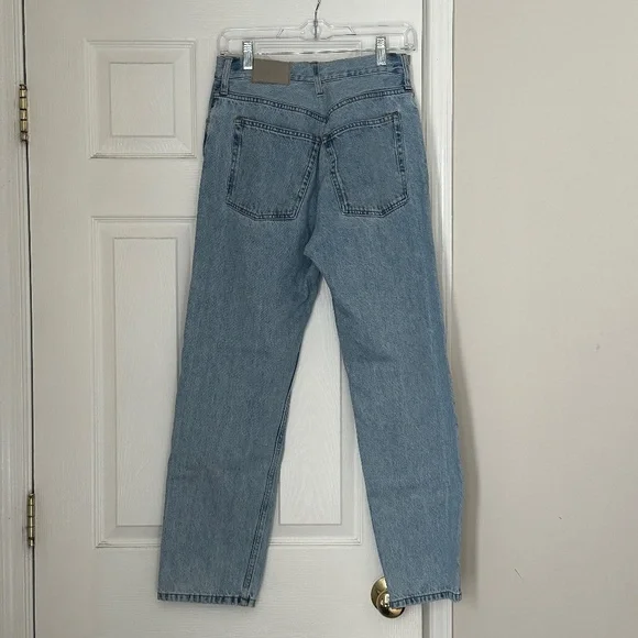 Women's Everlane Light Wash The Relaxed Straight Fit Organic Cotton Jeans 27 Reg - Picture 4 of 8